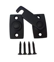 Trinco para porta QCAA em latão maciço preto fosco 2,5 cm Trinco para porta QCAA em latão maciço preto fosco 2,5 cm