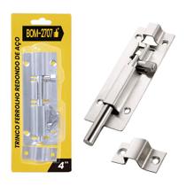 Trinco Redondo BOM-2707, Aço Inoxidável Ideal para Portas de Sala e Armários BOM2707