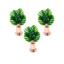 Trio 3 Mini Vasinho Folhas Costela de Adão Bandeja Espelhada Trio 3 Mini Vasinho Folhas Costela de Adão Bandeja Espelhada