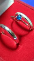 Trio Alianças 2 mm Uma fosca Anel Zircônia 3 mm Prata 950 Trio Alianças 2 mm Uma fosca Anel Zircônia 3 mm Prata 950