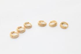 Trio argola dourada trabalhada Trio argola dourada trabalhada