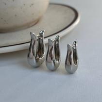 Trio Argola Gota Bold Banhado em Prata 925