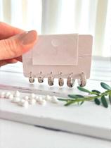 TRIO ARGOLINHA CRAVEJADO DOURADO/PRATA Prata TRIO ARGOLINHA CRAVEJADO DOURADO/PRATA Prata