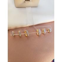 Trio argolinhas cravejada