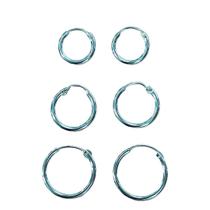 Trio Argolinhas Lisas Prata (1)