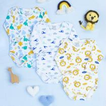 Trio Body Bebê Ribana Malha Macia Prático de Vestir Estilo Moderno e Elegante Amarelo Trio Body Bebê Ribana Malha Macia Prático de Vestir Estilo Moderno e Elegante Amarelo