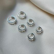 Trio Brinco de Argola Lisa Dupla com Flor - Banhado em prata 925 Trio Brinco de Argola Lisa Dupla com Flor - Banhado em prata 925