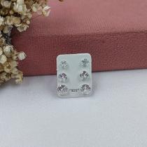 Trio Brincos ponto de luz (3, 4 e 5mm)