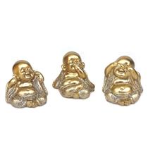 Trio buda decorativo Enfeite Resina Meditando kit com 3 modelo a escolher Budismo Sabedoria Monge Hindu Sábio Bebê Ceg - Luhi Comércio de Presentes