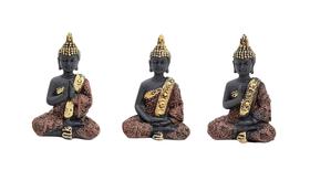 Trio Buda Hindu Namastê Tailandês Sidarta Youbay 7cm - MVR