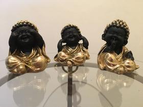 Trio Budas da Sabedoria Decoração - Resina (8X8X6cm) - Artekor