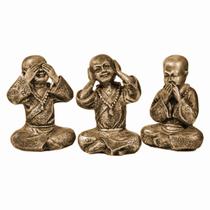 Trio Budas Monge Hindu Não Falo Não Vejo Não Escuto Dourado