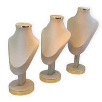 Trio Busto Oval Base Forrada Dourado - Base Redonda Dourada Trio Busto Oval Base Forrada Dourado - Base Redonda Dourada