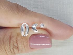 Trio búzios Prata 925