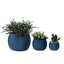 Trio Cachepot Boleado - Adornos