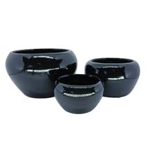 Trio Cachepot Vasinhos Arranjo Orquídea Suculentas Centro de Mesa Vaso Cerâmica Trio Cachepot Vasinhos Arranjo Orquídea Suculentas Centro de Mesa Vaso Cerâmica