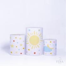 Trio Capa Cilindro 3d Festa 365 Sorrisos Sublimado Veste Fácil C/elástico