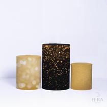 Trio Capa Cilindro 3d Festa Ano Novo Sublimado Veste Fácil C/elástico Trio Capa Cilindro 3d Festa Ano Novo Sublimado Veste Fácil C/elástico