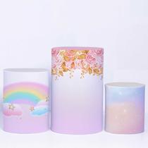 Trio Capa Cilindro 3d Festa Infantil Sublimado Veste Fácil C/elástico Boneca Trio Capa Cilindro 3d Festa Infantil Sublimado Veste Fácil C/elástico Boneca