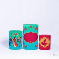 Trio Capa Cilindro 3d Festa Infantil Sublimado Veste Fácil C/elástico Elena de Avalor