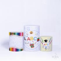 Trio Capa Cilindro 3d Festa Infantil Sublimado Veste Fácil C/elástico Escola
