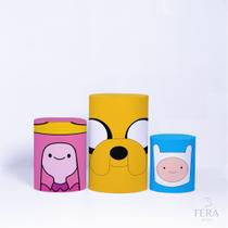 Trio Capa Cilindro 3d Festa Infantil Sublimado Veste Fácil C/elástico Hora da Aventura