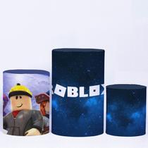 Trio Capa Cilindro 3d Festa Infantil Sublimado Veste Fácil C/elástico Jogos