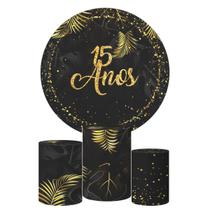 Trio Capa Cilindro + Painel Redondo 15 Anos Mod 02 Trio Capa Cilindro + Painel Redondo 15 Anos Mod 02