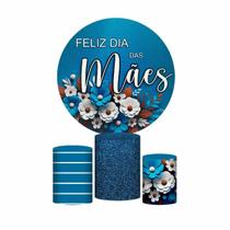 Trio Capa Cilindro+Painel Redondo 3D Dia Das Mães 1,5M P-24 - Prime Decor Festas