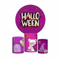 Trio Capa Cilindro + Painel Redondo 3D Halloween 1,50M Veste