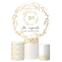 Trio Capa Cilindro + Painel Redondo 50 anos Meio Seculo Trio Capa Cilindro + Painel Redondo 50 anos Meio Seculo