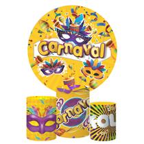 Trio Capa Cilindro + Painel Redondo Carnaval