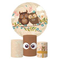 Trio Capa Cilindro + Painel Redondo Corujinha Trio Capa Cilindro + Painel Redondo Corujinha