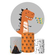 Trio Capa Cilindro + Painel Redondo Dino Rar Trio Capa Cilindro + Painel Redondo Dino Rar