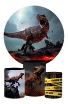 Trio Capa Cilindro + Painel Redondo Dinossauro 1,5m Tecido Trio Capa Cilindro + Painel Redondo Dinossauro 1,5m Tecido