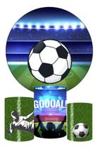 Trio Capa Cilindro + Painel Redondo Futebol 1,50m Tecido Trio Capa Cilindro + Painel Redondo Futebol 1,50m Tecido