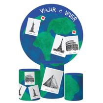 Trio Capa Cilindro + Painel Redondo Viajar E Viver Trio Capa Cilindro + Painel Redondo Viajar E Viver