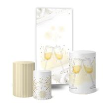 Trio Capas Cilindro e Painel Lateral Romano Ano Novo