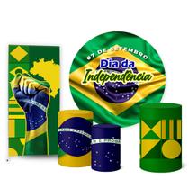 Trio Capas Cilindro e Painel Redondo e Painel Lateral Dia da Independência Trio Capas Cilindro e Painel Redondo e Painel Lateral Dia da Independência