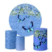 Trio Capas Cilindro + Painel 1,50m Borboletas Borboleta