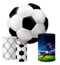 Trio Capas Cilindro + Painel 1,50m Futebol Trio Capas Cilindro + Painel 1,50m Futebol