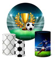 Trio Capas Cilindro + Painel 1,50m Futebol Trio Capas Cilindro + Painel 1,50m Futebol