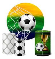 Trio Capas Cilindro + Painel 1,50m Futebol Trio Capas Cilindro + Painel 1,50m Futebol