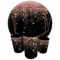 Trio Capas Cilindro + Painel 1,50m Glitter Trio Capas Cilindro + Painel 1,50m Glitter