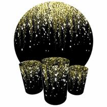 Trio Capas Cilindro + Painel 1,50m Glitter Trio Capas Cilindro + Painel 1,50m Glitter