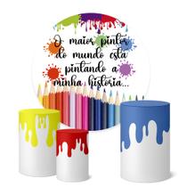 Trio Capas Cilindro + Painel 1,50m O Maior Pintor do Mundo