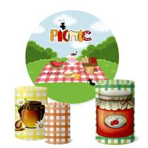 Trio Capas Cilindro + Painel 1,50m Picnic Trio Capas Cilindro + Painel 1,50m Picnic