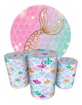 Trio Capas Cilindro + Painel 1,50m Sereia Trio Capas Cilindro + Painel 1,50m Sereia