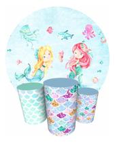 Trio Capas Cilindro + Painel 1,50m Sereia Trio Capas Cilindro + Painel 1,50m Sereia