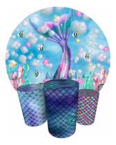 Trio Capas Cilindro + Painel 1,50m Sereia Trio Capas Cilindro + Painel 1,50m Sereia